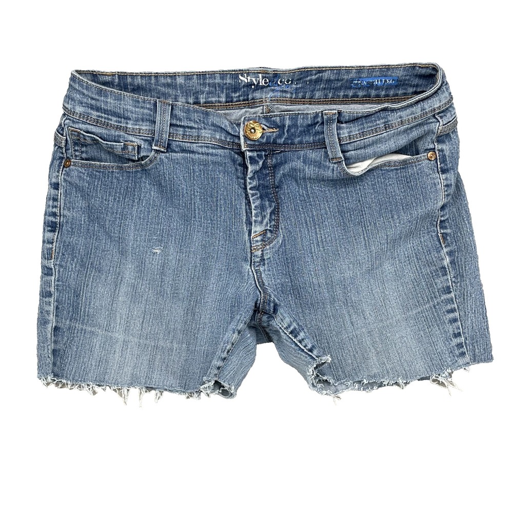Style&Co. Jean Shorts Womens 32* Raw Hem Y2K Boho 90s Skate Preppy Classic Rodeo